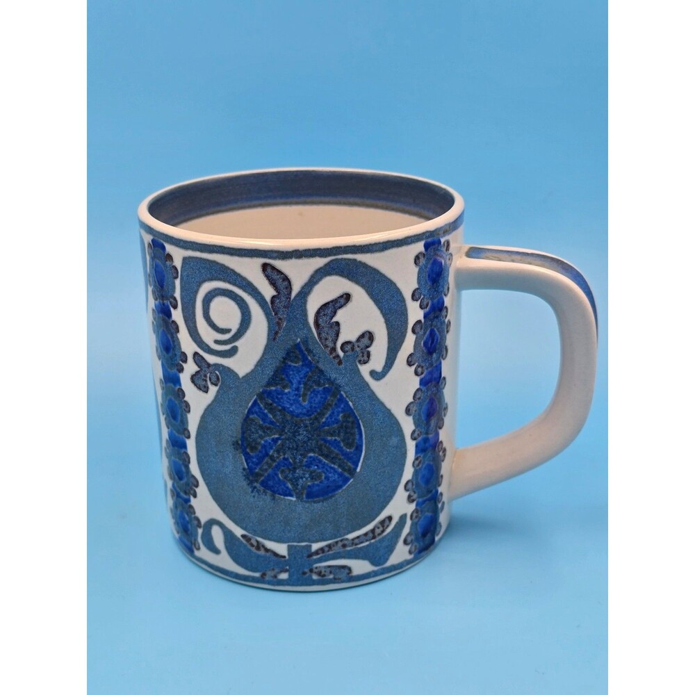 Royal Copenhagen Fajance 1969 Annual Dated LG Grand Coffee Mug Sterling Denmark